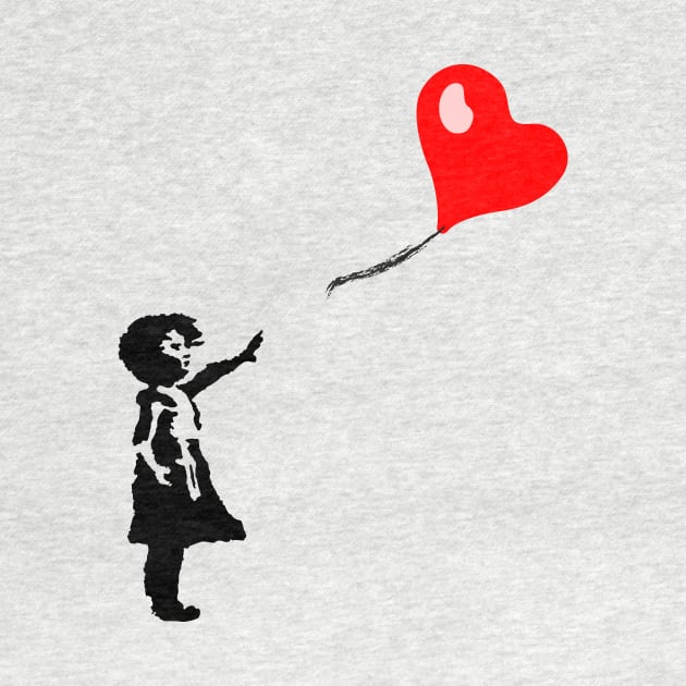 Banksy Little Girl And Heart Shaped Balloon by Tamie